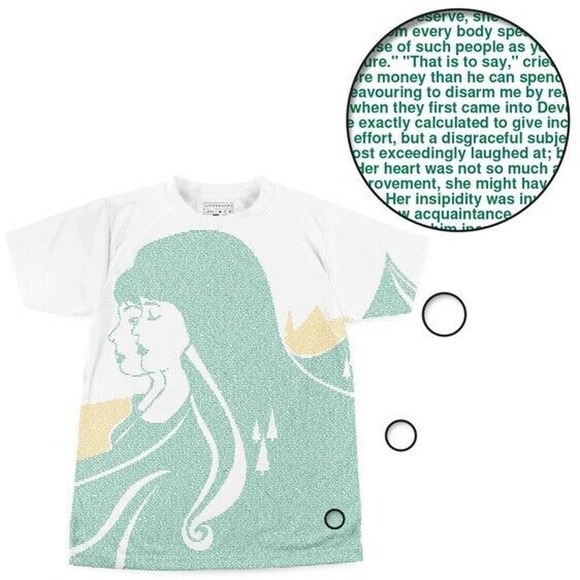 Lithograph Sense and Sensibility Jane Austen Large Tee Librarian Reader Books - Picture 1 of 5